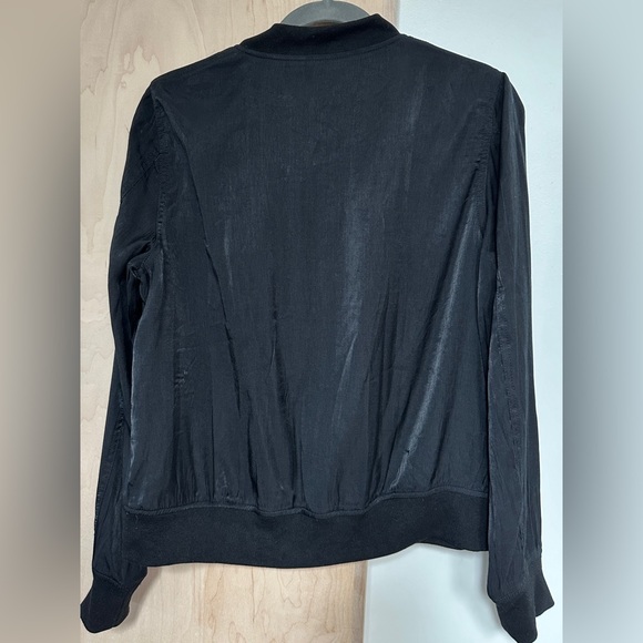 Lulus Black Lightweight Bomber Jacket - Picture 7 of 9